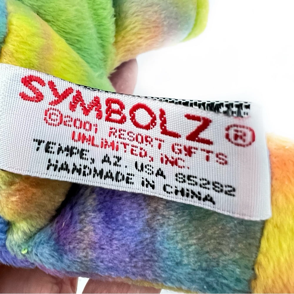 Puerto Rico "Isle of Enchantment" Symbolz State Pride Bear Rainbow Tie-Dye Plush - Picture 8 of 15